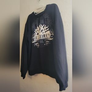 Timberland Men Crewneck Core Tree Sweater, Relaxed Fit, XL/TG, Black